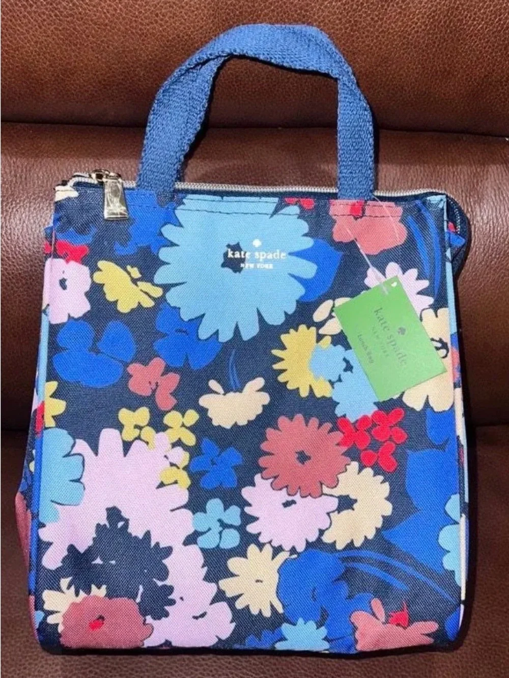 New Kate spade Navy Multi Floral Lunch Tote